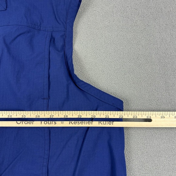 Duluth Trading Vest Womens 1X Blue Utility Fishing Travel Multi Pocket Zip Nylon - Picture 5 of 6